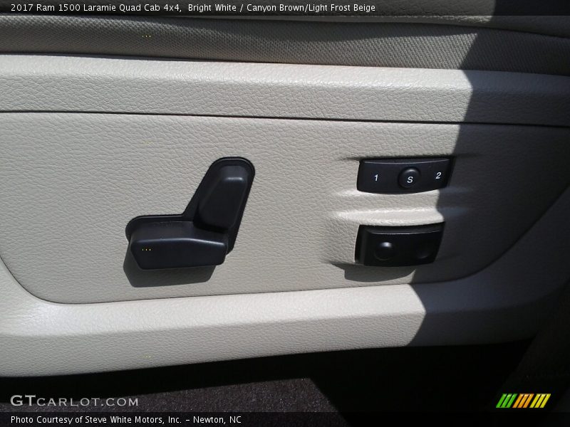 Bright White / Canyon Brown/Light Frost Beige 2017 Ram 1500 Laramie Quad Cab 4x4