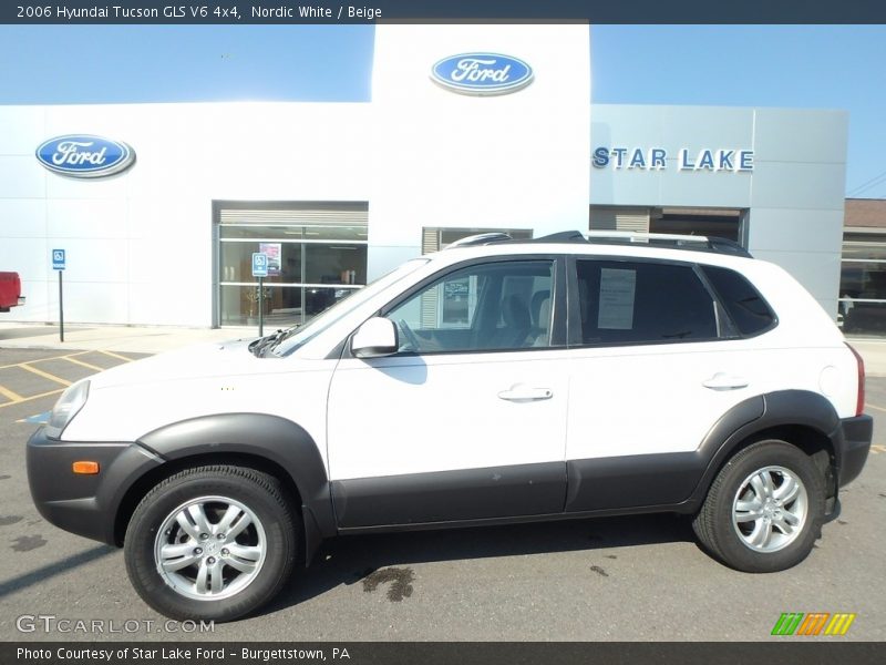 Nordic White / Beige 2006 Hyundai Tucson GLS V6 4x4