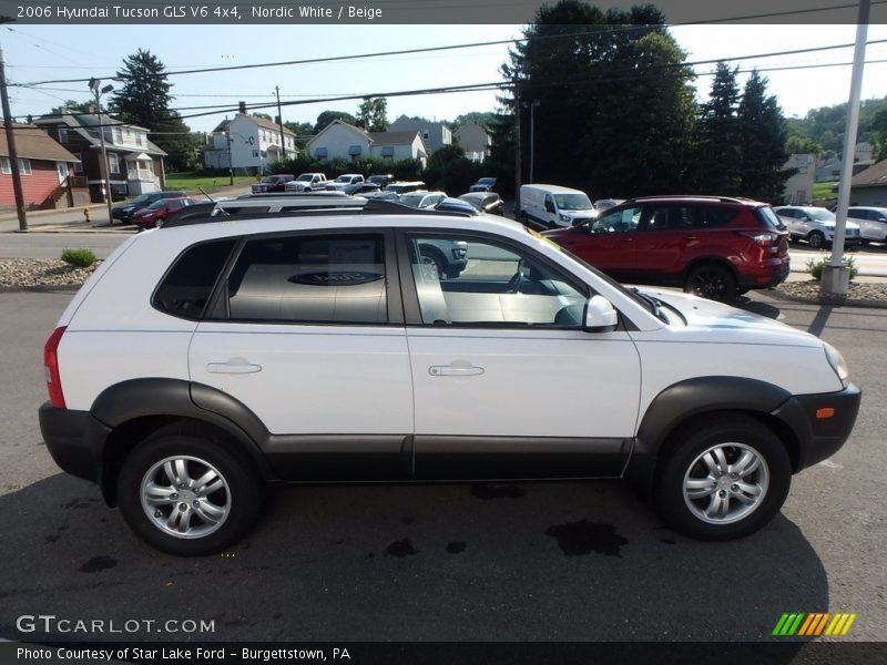 Nordic White / Beige 2006 Hyundai Tucson GLS V6 4x4