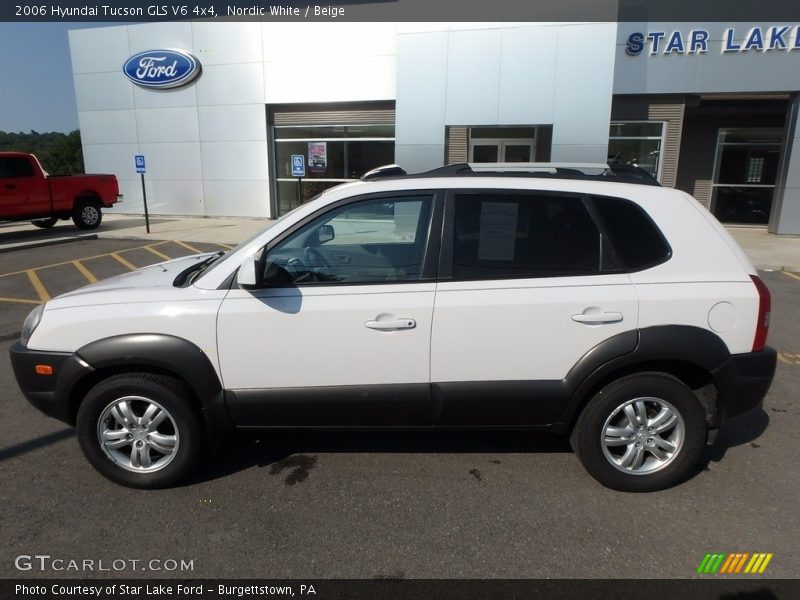 Nordic White / Beige 2006 Hyundai Tucson GLS V6 4x4