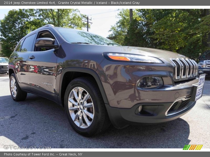 Granite Crystal Metallic / Iceland - Black/Iceland Gray 2014 Jeep Cherokee Limited 4x4