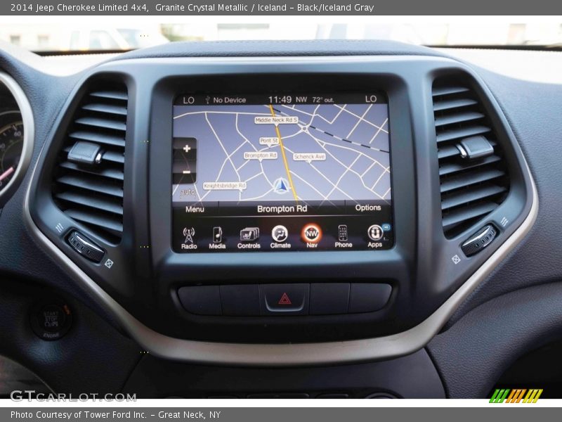 Granite Crystal Metallic / Iceland - Black/Iceland Gray 2014 Jeep Cherokee Limited 4x4