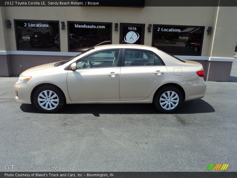 Sandy Beach Metallic / Bisque 2012 Toyota Corolla LE