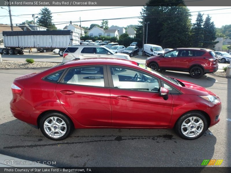 Ruby Red / Charcoal Black 2014 Ford Fiesta SE Sedan