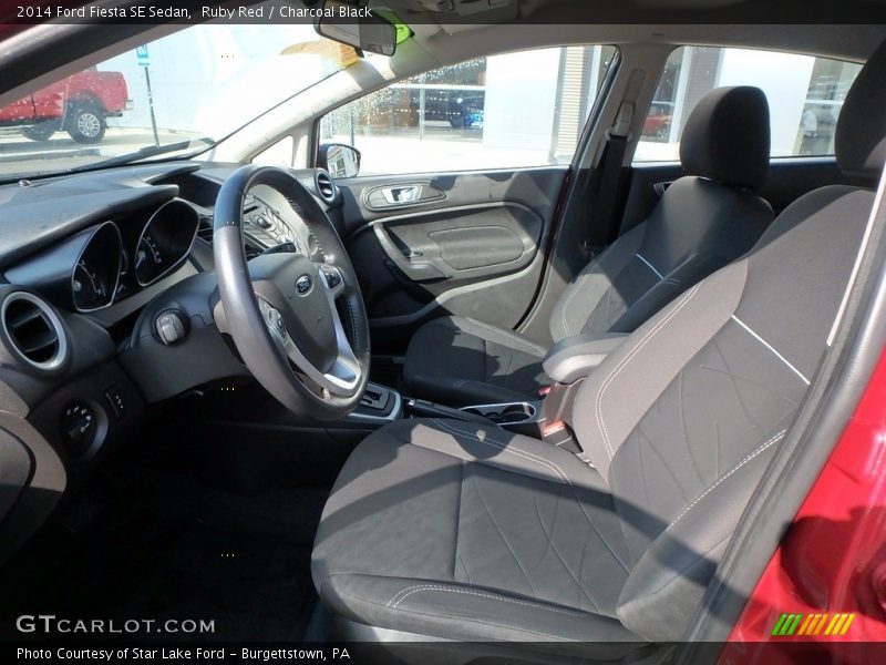 Ruby Red / Charcoal Black 2014 Ford Fiesta SE Sedan