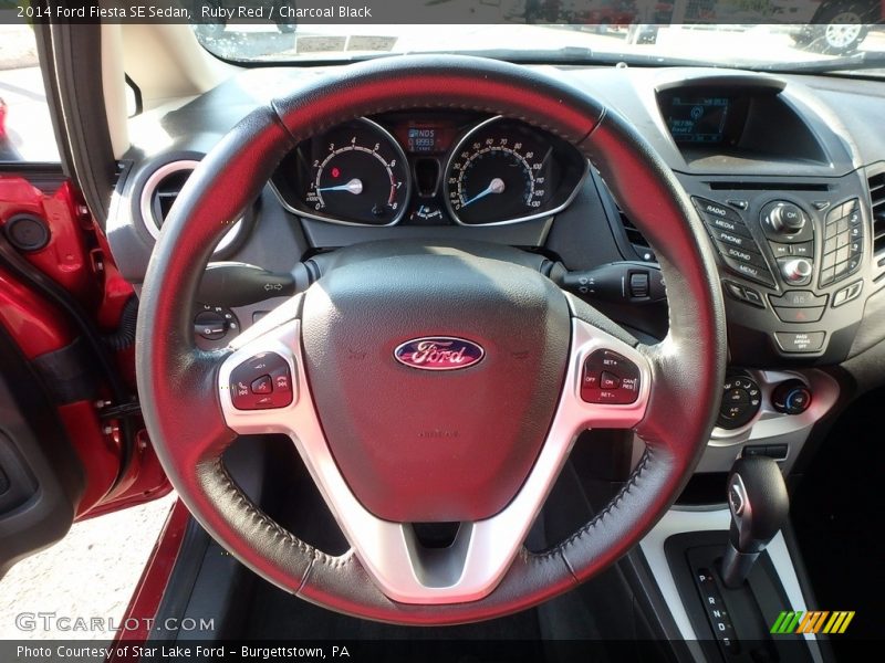 Ruby Red / Charcoal Black 2014 Ford Fiesta SE Sedan