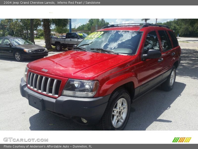 Inferno Red Pearl / Sandstone 2004 Jeep Grand Cherokee Laredo