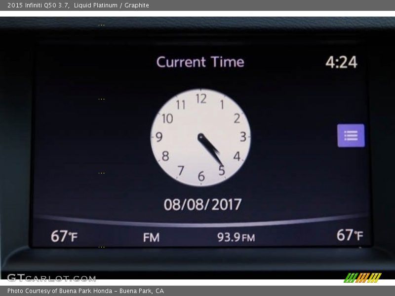 Liquid Platinum / Graphite 2015 Infiniti Q50 3.7