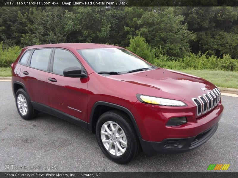Deep Cherry Red Crystal Pearl / Black 2017 Jeep Cherokee Sport 4x4