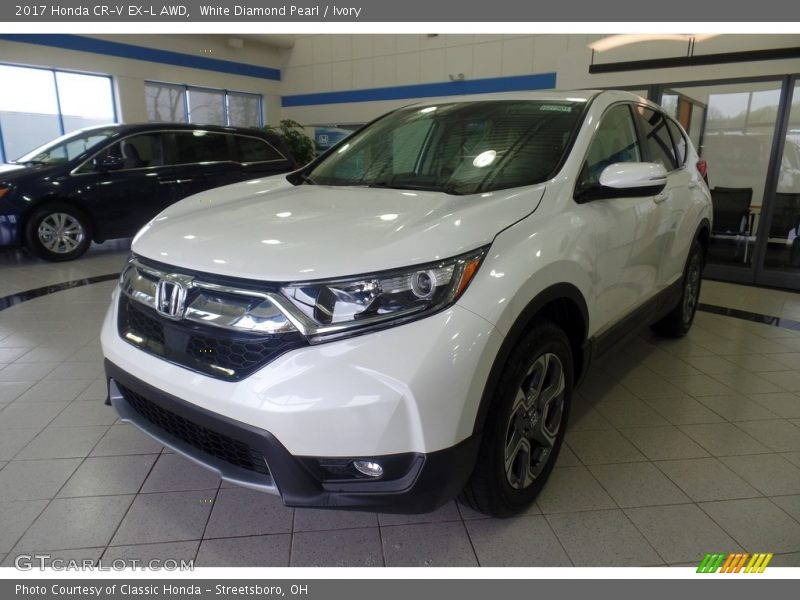 White Diamond Pearl / Ivory 2017 Honda CR-V EX-L AWD
