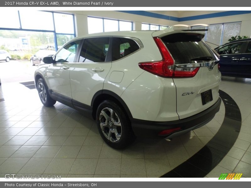 White Diamond Pearl / Ivory 2017 Honda CR-V EX-L AWD