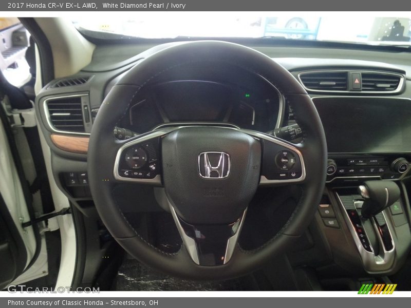 White Diamond Pearl / Ivory 2017 Honda CR-V EX-L AWD