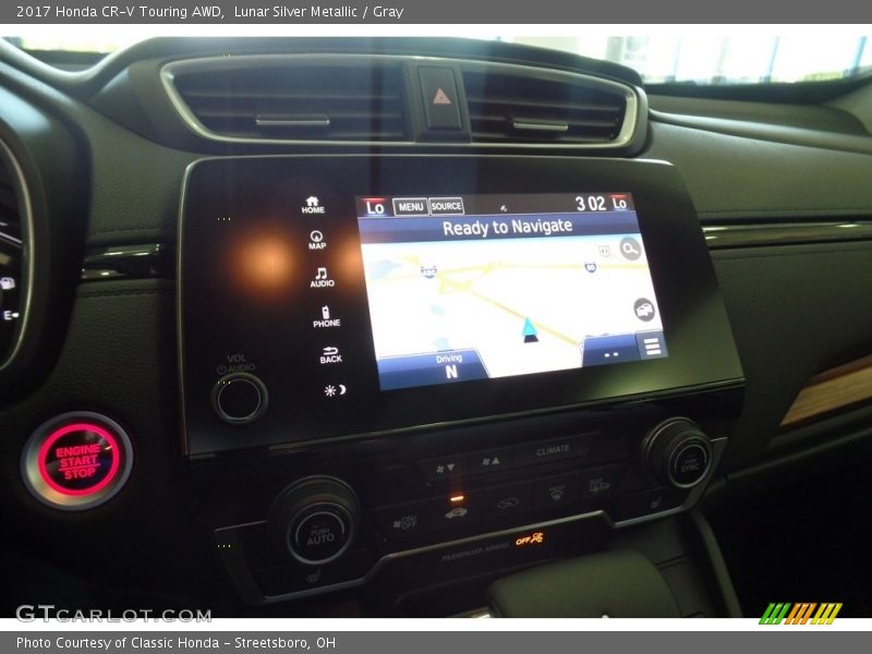 Lunar Silver Metallic / Gray 2017 Honda CR-V Touring AWD