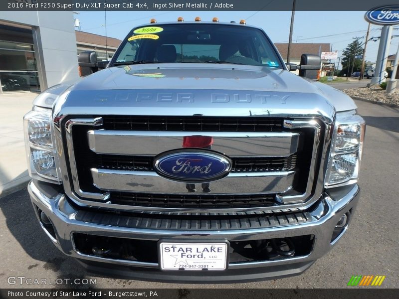 Ingot Silver Metallic / Adobe 2016 Ford F250 Super Duty XLT Super Cab 4x4