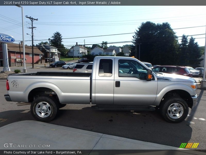 Ingot Silver Metallic / Adobe 2016 Ford F250 Super Duty XLT Super Cab 4x4