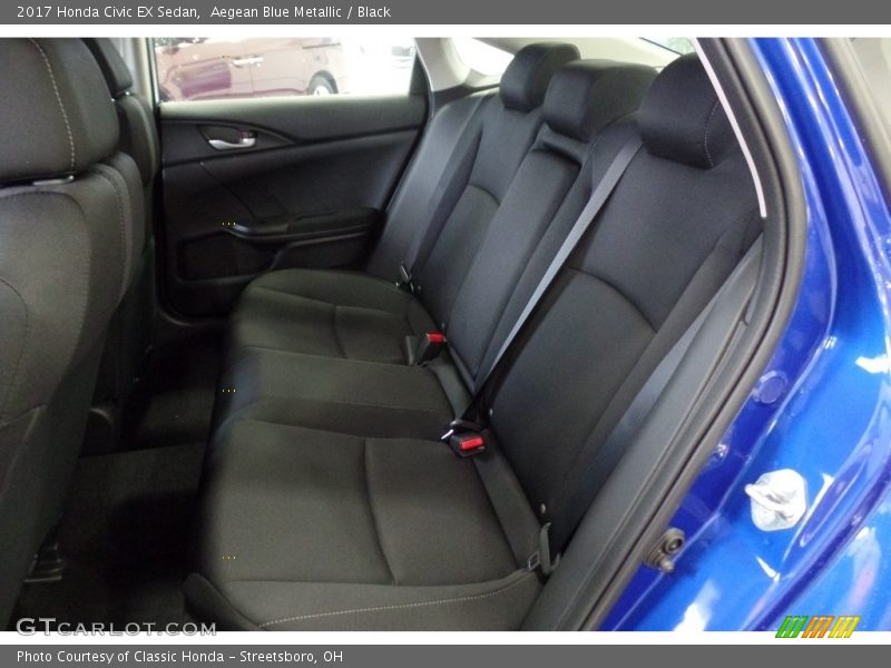 Aegean Blue Metallic / Black 2017 Honda Civic EX Sedan