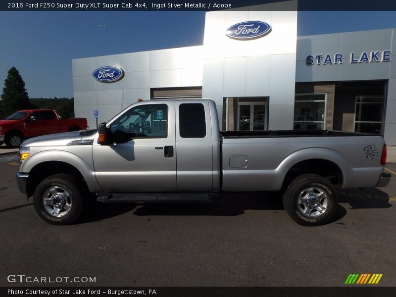 Ingot Silver Metallic / Adobe 2016 Ford F250 Super Duty XLT Super Cab 4x4