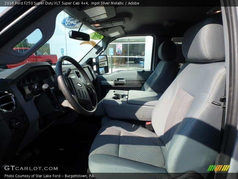 Ingot Silver Metallic / Adobe 2016 Ford F250 Super Duty XLT Super Cab 4x4