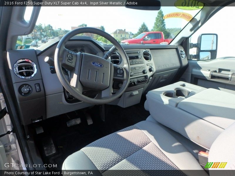 Ingot Silver Metallic / Adobe 2016 Ford F250 Super Duty XLT Super Cab 4x4