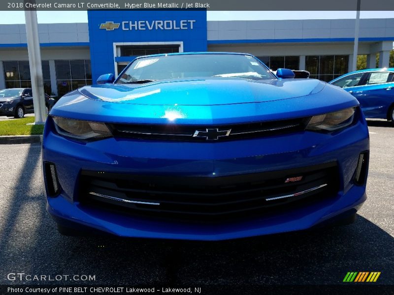Hyper Blue Metallic / Jet Black 2018 Chevrolet Camaro LT Convertible