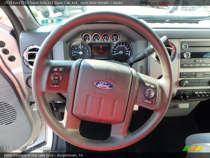 Ingot Silver Metallic / Adobe 2016 Ford F250 Super Duty XLT Super Cab 4x4