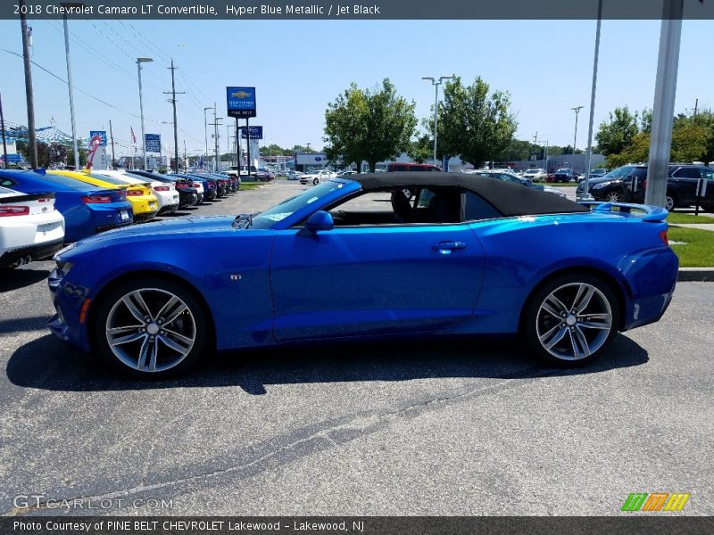 Hyper Blue Metallic / Jet Black 2018 Chevrolet Camaro LT Convertible