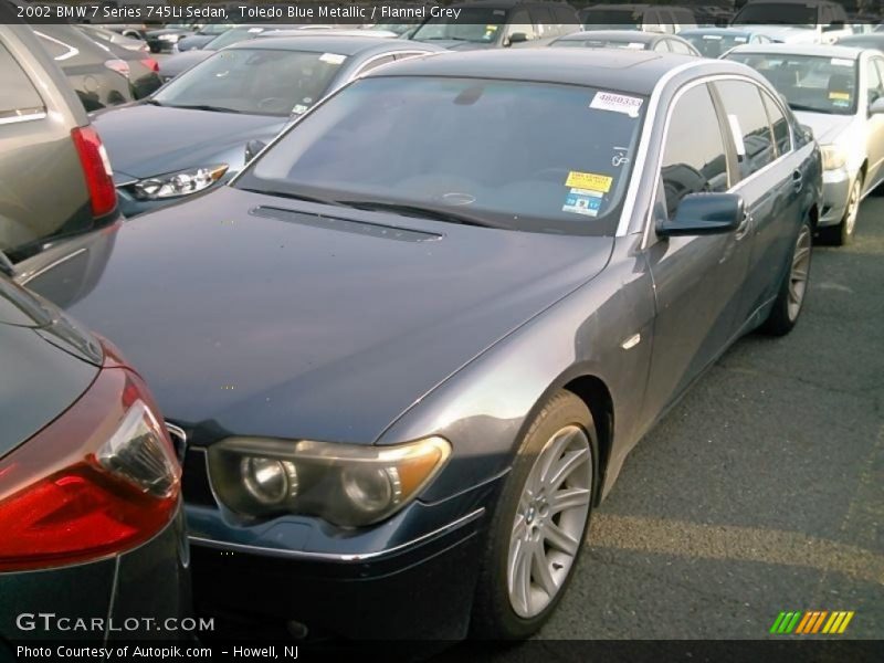 Toledo Blue Metallic / Flannel Grey 2002 BMW 7 Series 745Li Sedan