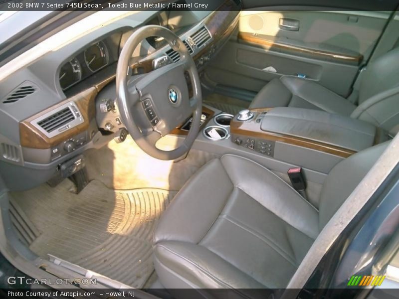 Toledo Blue Metallic / Flannel Grey 2002 BMW 7 Series 745Li Sedan