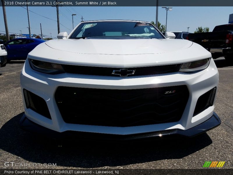 Summit White / Jet Black 2018 Chevrolet Camaro ZL1 Convertible