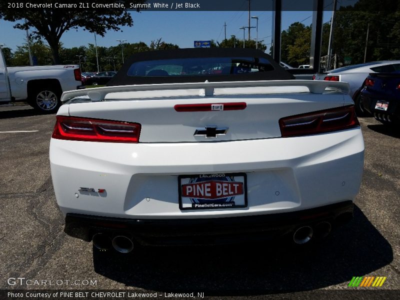 Summit White / Jet Black 2018 Chevrolet Camaro ZL1 Convertible