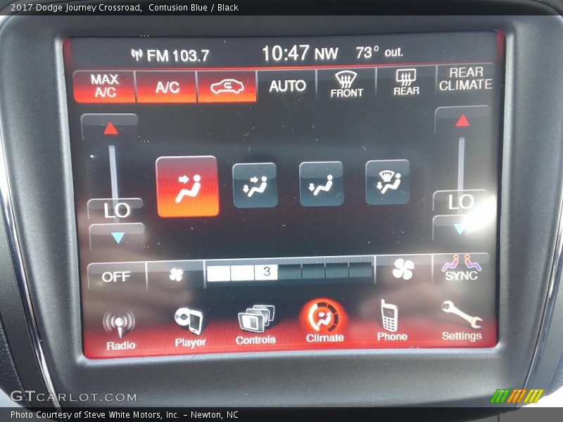 Contusion Blue / Black 2017 Dodge Journey Crossroad