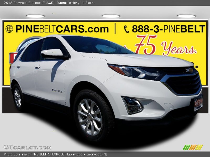 Summit White / Jet Black 2018 Chevrolet Equinox LT AWD
