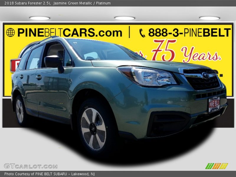 Jasmine Green Metallic / Platinum 2018 Subaru Forester 2.5i