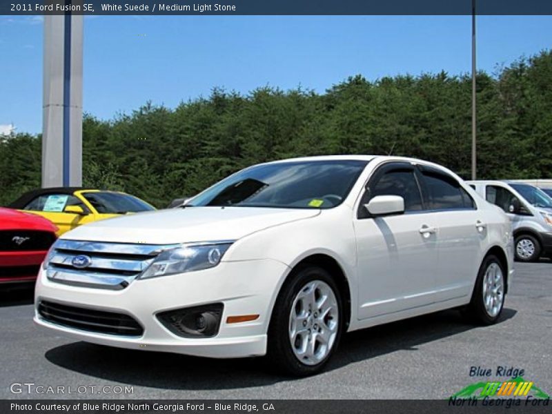 White Suede / Medium Light Stone 2011 Ford Fusion SE