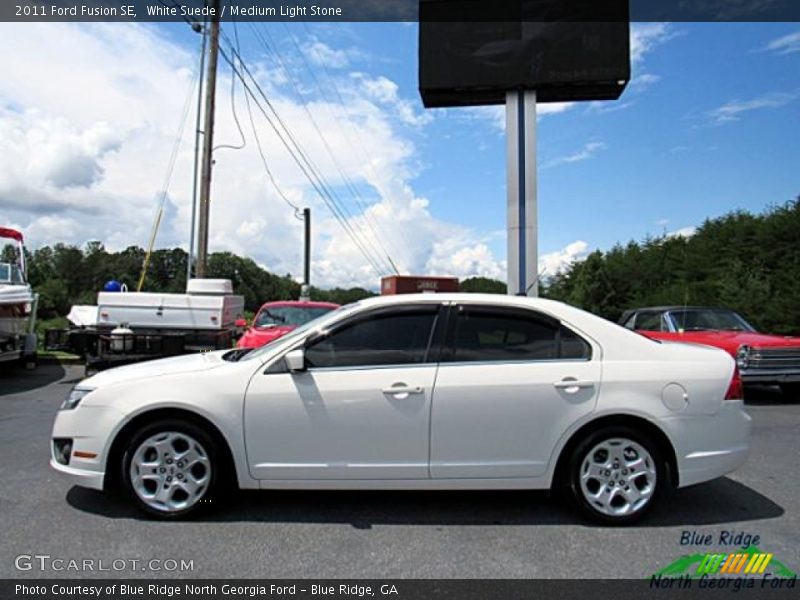 White Suede / Medium Light Stone 2011 Ford Fusion SE