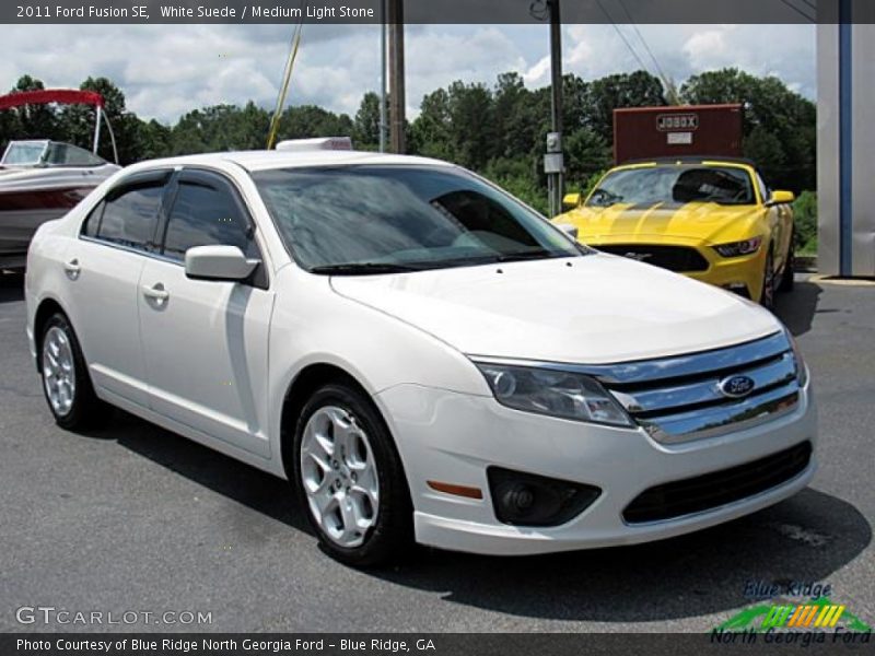 White Suede / Medium Light Stone 2011 Ford Fusion SE