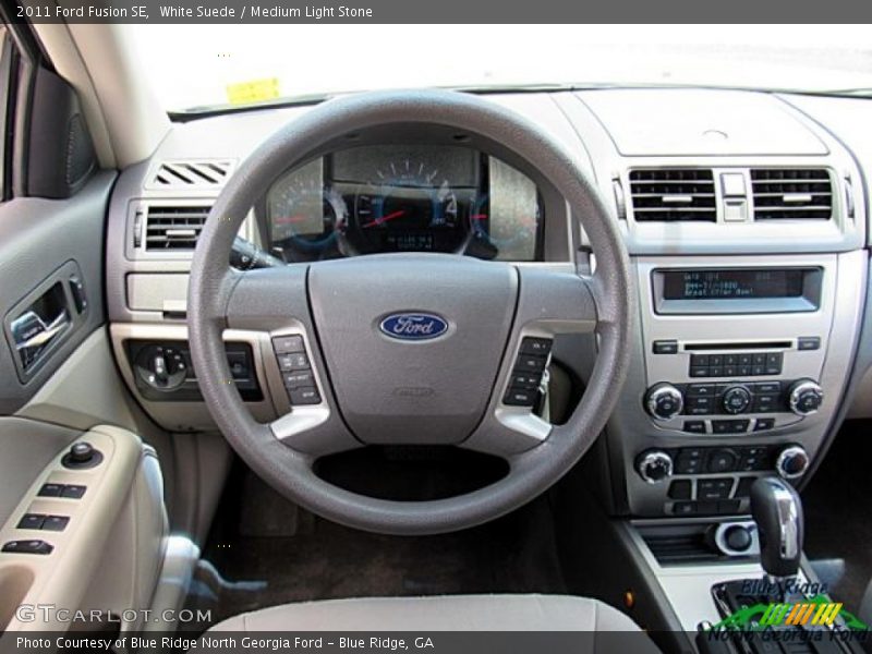 White Suede / Medium Light Stone 2011 Ford Fusion SE
