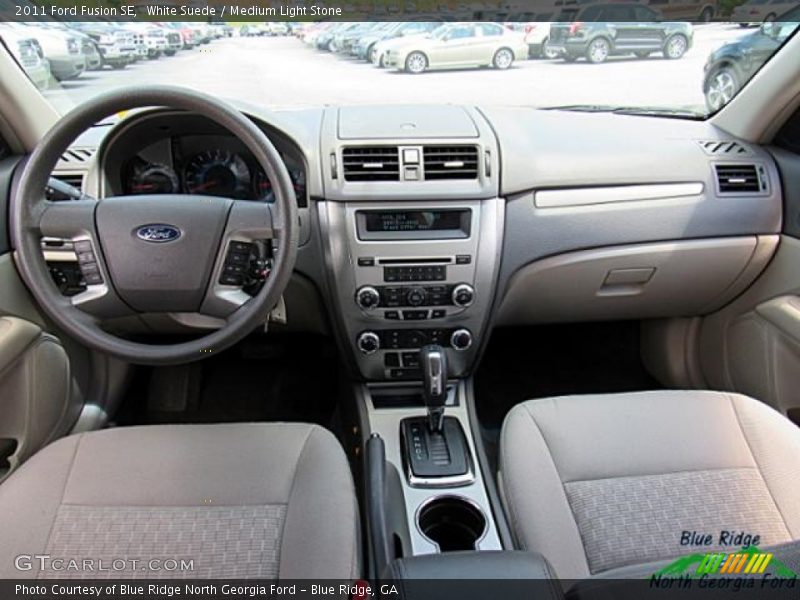 White Suede / Medium Light Stone 2011 Ford Fusion SE
