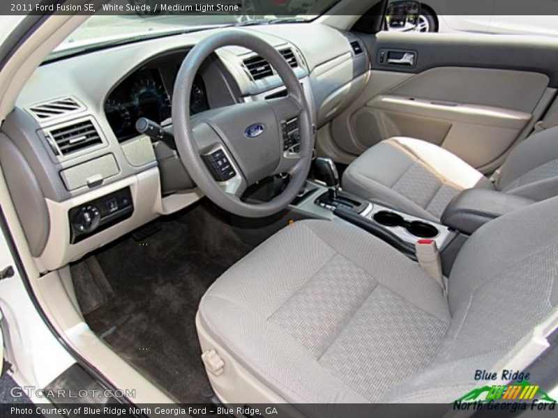 White Suede / Medium Light Stone 2011 Ford Fusion SE