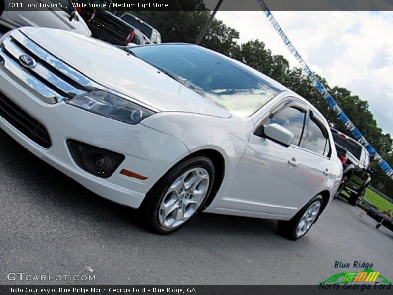 White Suede / Medium Light Stone 2011 Ford Fusion SE