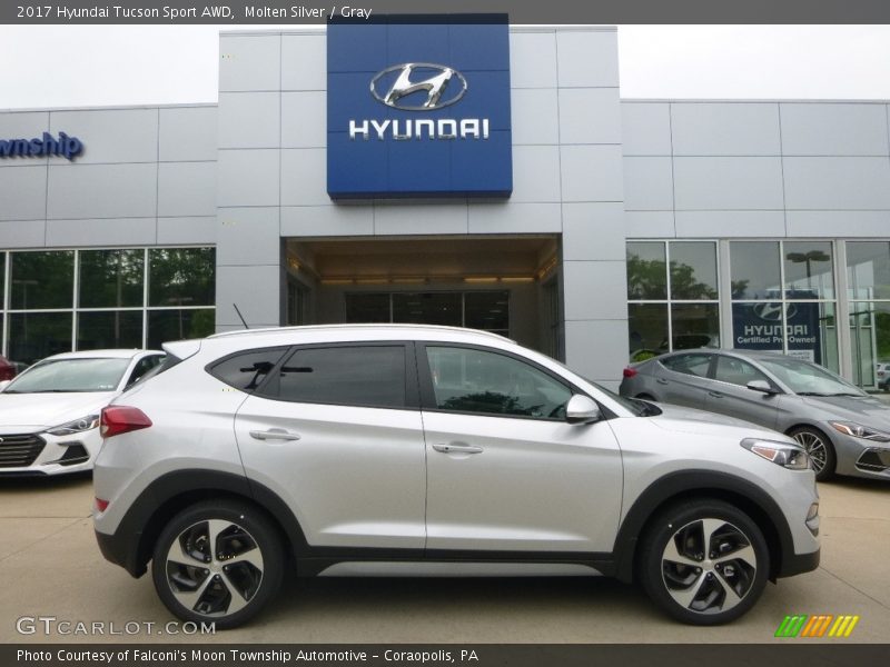 Molten Silver / Gray 2017 Hyundai Tucson Sport AWD