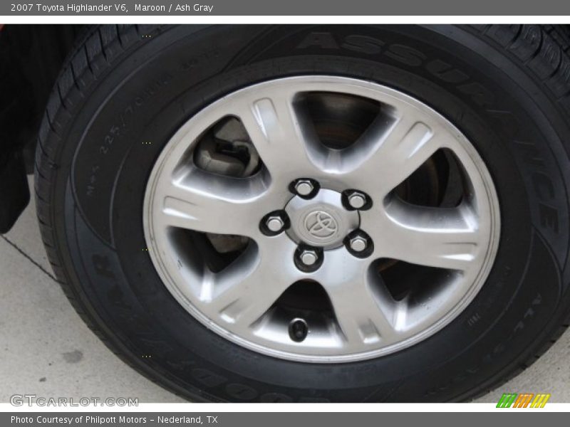 Maroon / Ash Gray 2007 Toyota Highlander V6