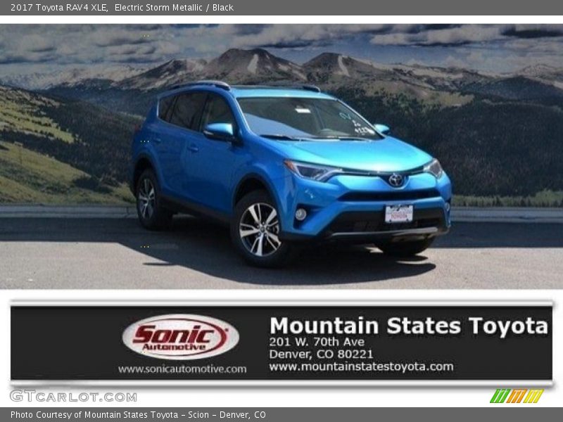 Electric Storm Metallic / Black 2017 Toyota RAV4 XLE