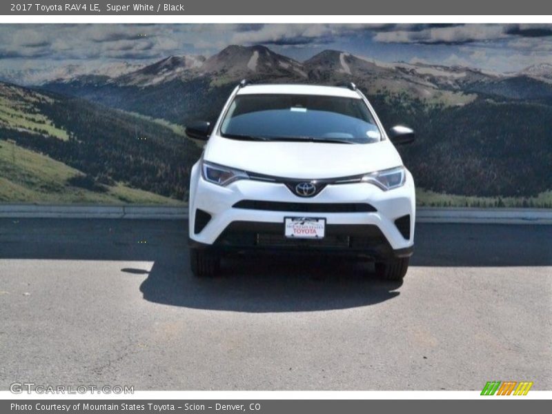 Super White / Black 2017 Toyota RAV4 LE