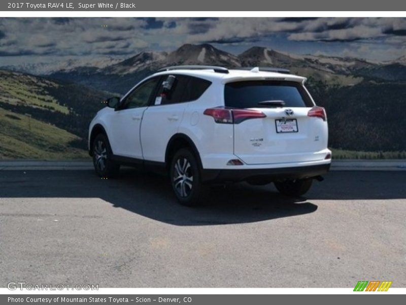 Super White / Black 2017 Toyota RAV4 LE