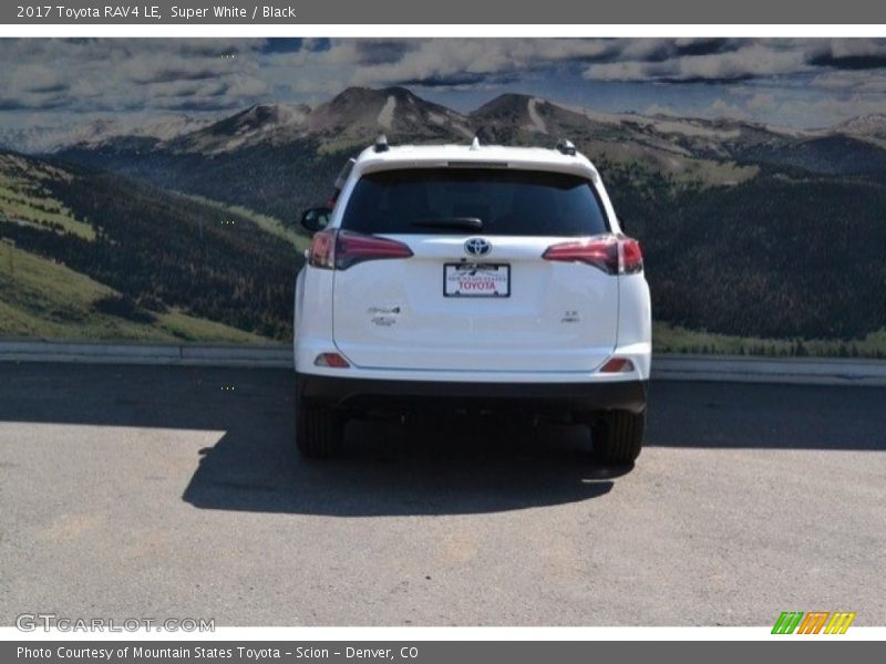 Super White / Black 2017 Toyota RAV4 LE