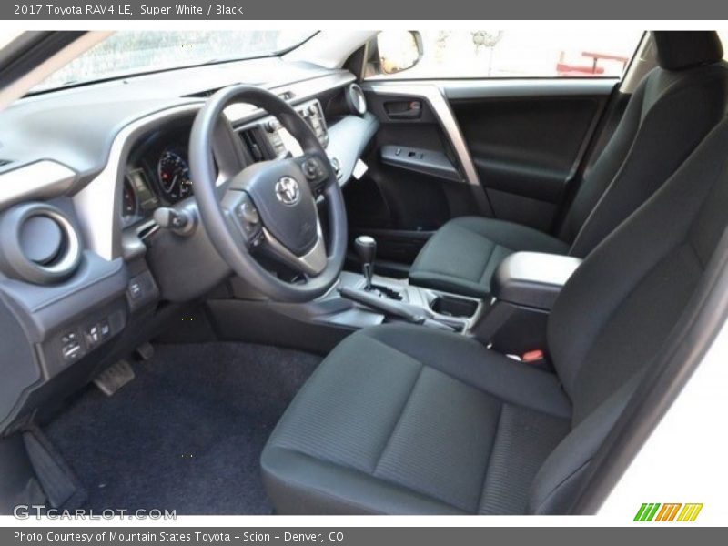 Super White / Black 2017 Toyota RAV4 LE