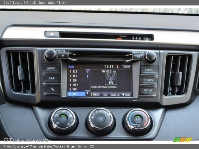Super White / Black 2017 Toyota RAV4 LE