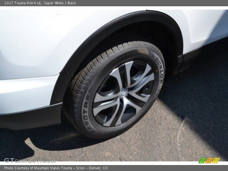 Super White / Black 2017 Toyota RAV4 LE