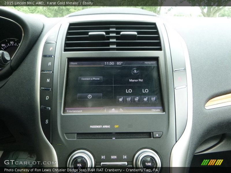 Karat Gold Metallic / Ebony 2015 Lincoln MKC AWD